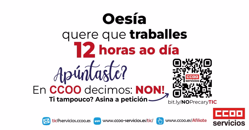 Oesía quiere que trabajes 12 horas al día.  ¿Te apuntas?