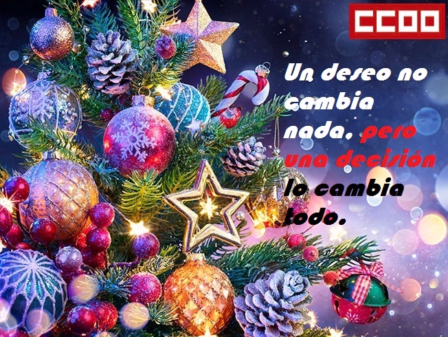 CCOO: FELICES FIESTAS Y PRÓSPERO AÑO 2024